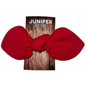 Solid Red Rockabilly Bandana Knotted Hair Bow